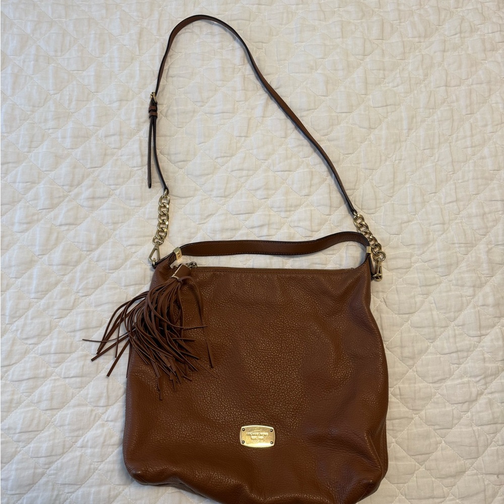 Michael Kors Brown Leather Shoulder Bag
